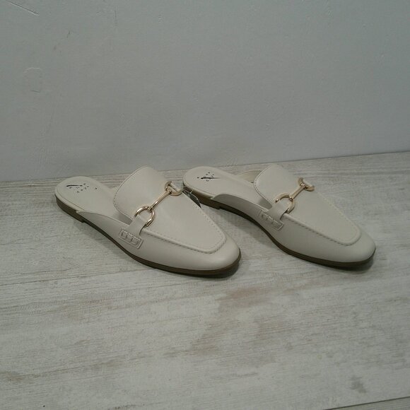 Women's Sandy Mule Flats Minimalist Slides with Gold Bit Size 9 M - Picture 9 of 11